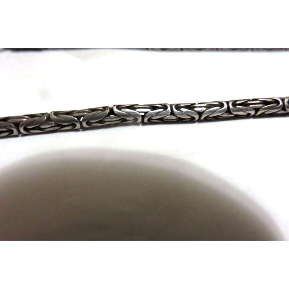 Vintage 925 Sterling Silver Byzantine Necklace GORGEOUS - Picture 3 of 3